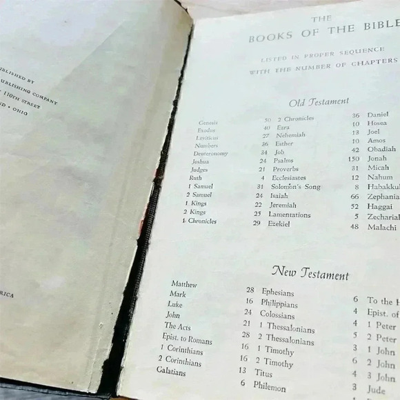 Vintage Holy Bible KJV Self-Pronouncing Edition Hardcover English Religion Book - Picture 4 of 8
